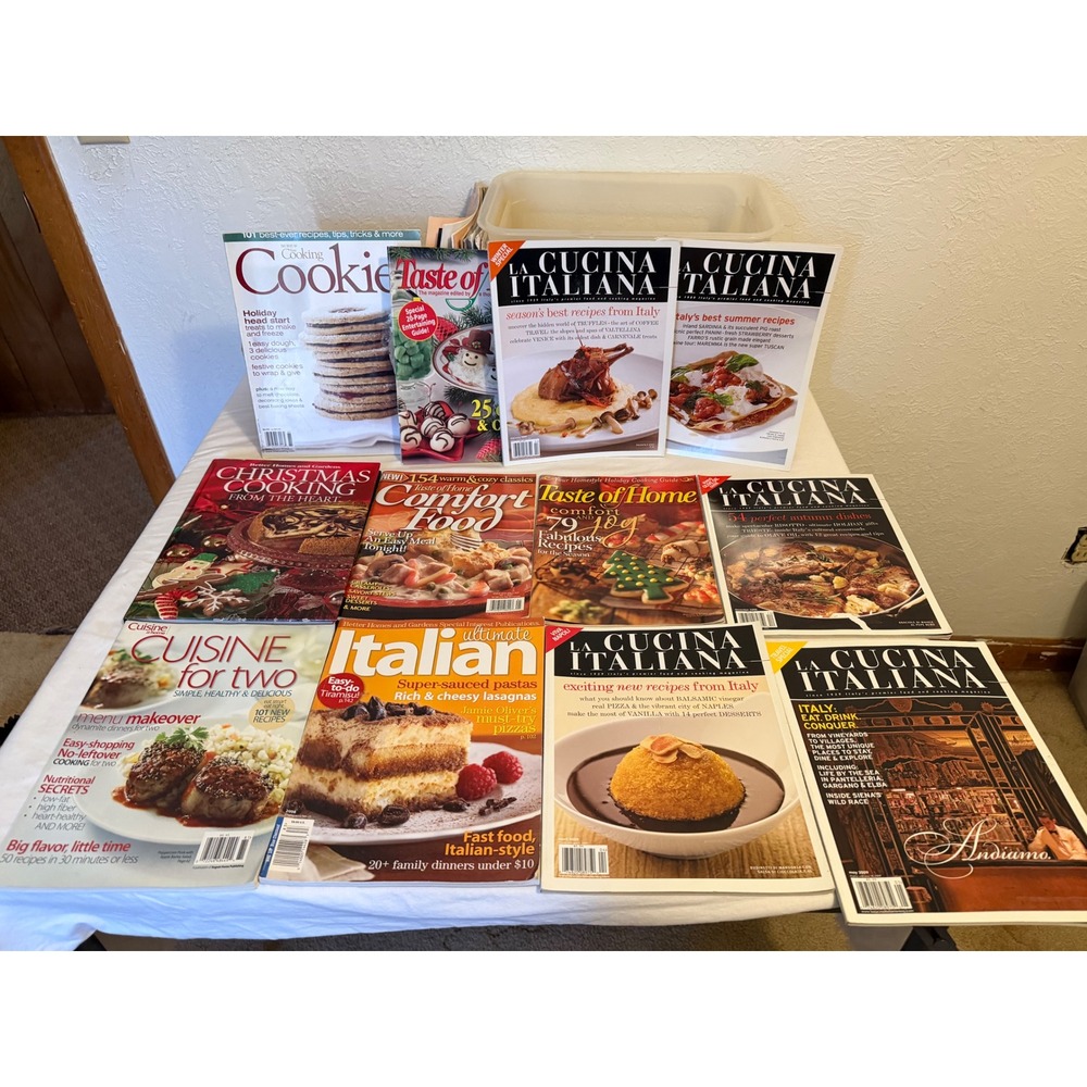 Lot of 10 Cooking Magazines La Cucina Italiana Taste of Home BHG 2005-2009